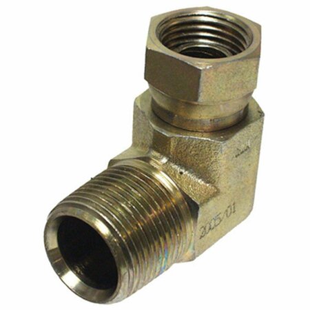 APACHE 39005175 .50 in. Male Pipe x .50 in. Female Pipe- 90 Degree Swivel- Hydraulic Adapter 156938